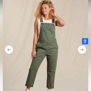 Toad and Co Cottonwood Overall, army green size large